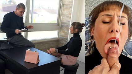 Трахается с будущим боссом после визита в офис